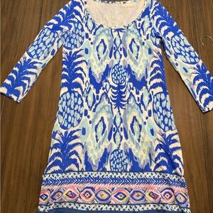 Lilly Pulitzer Blue and White Patterned Dress